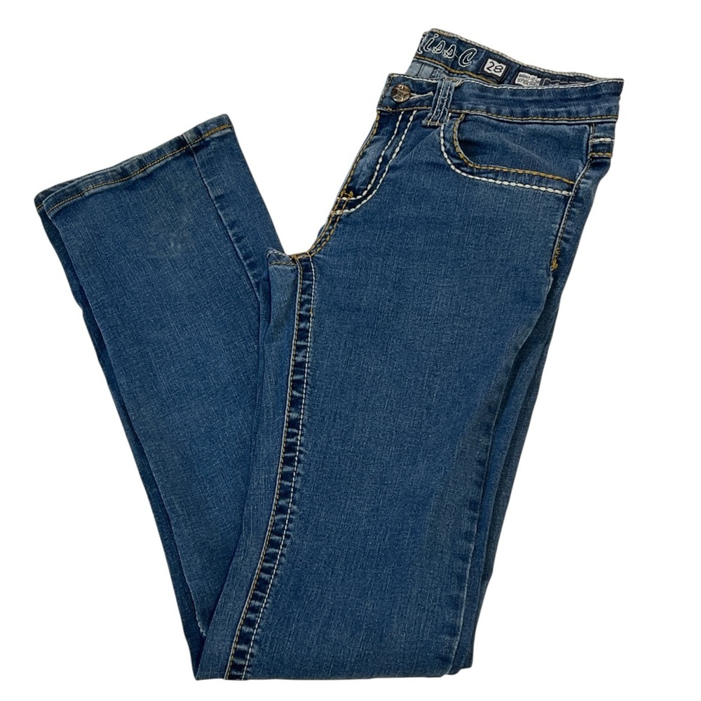 Miss‎ C Jeans Cowgirl 5-pocket design, Straight Leg, Stretch, Size 28/Inseam 34